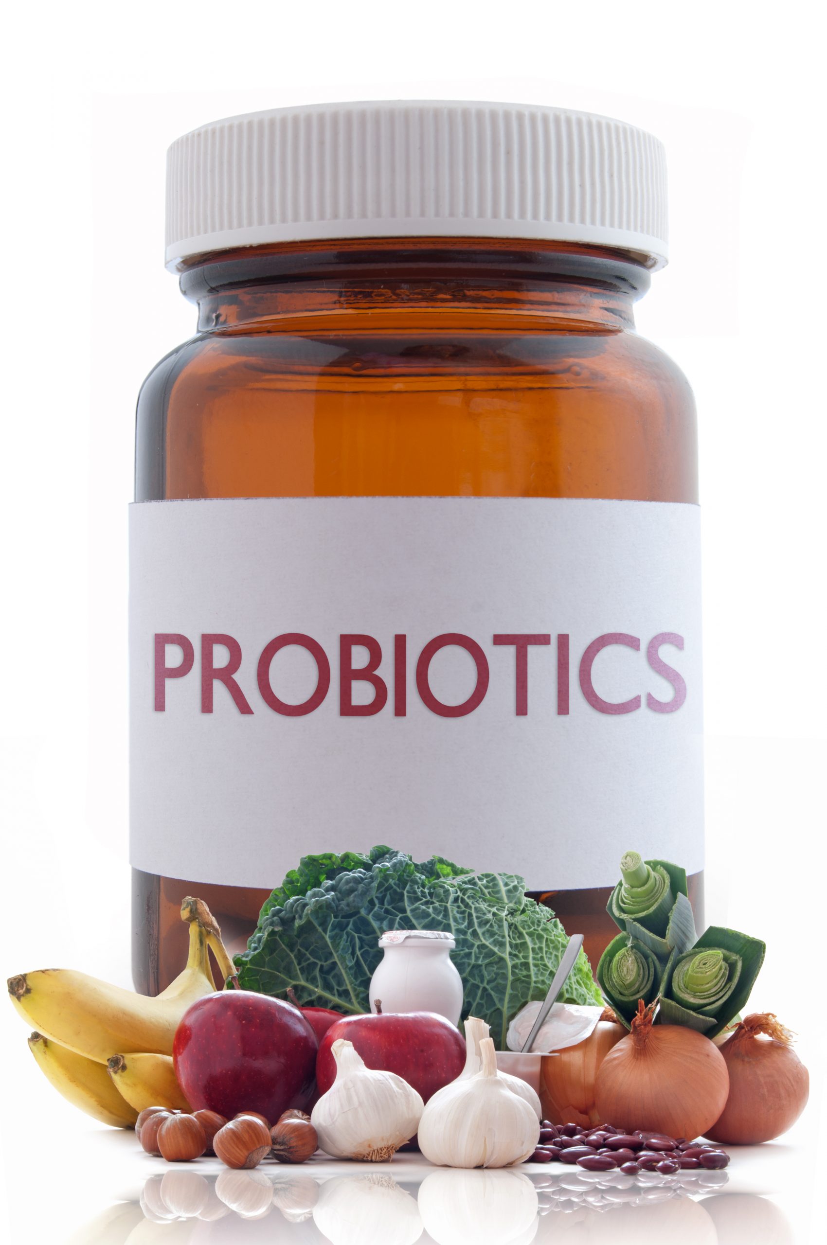 Probiotic pills concept